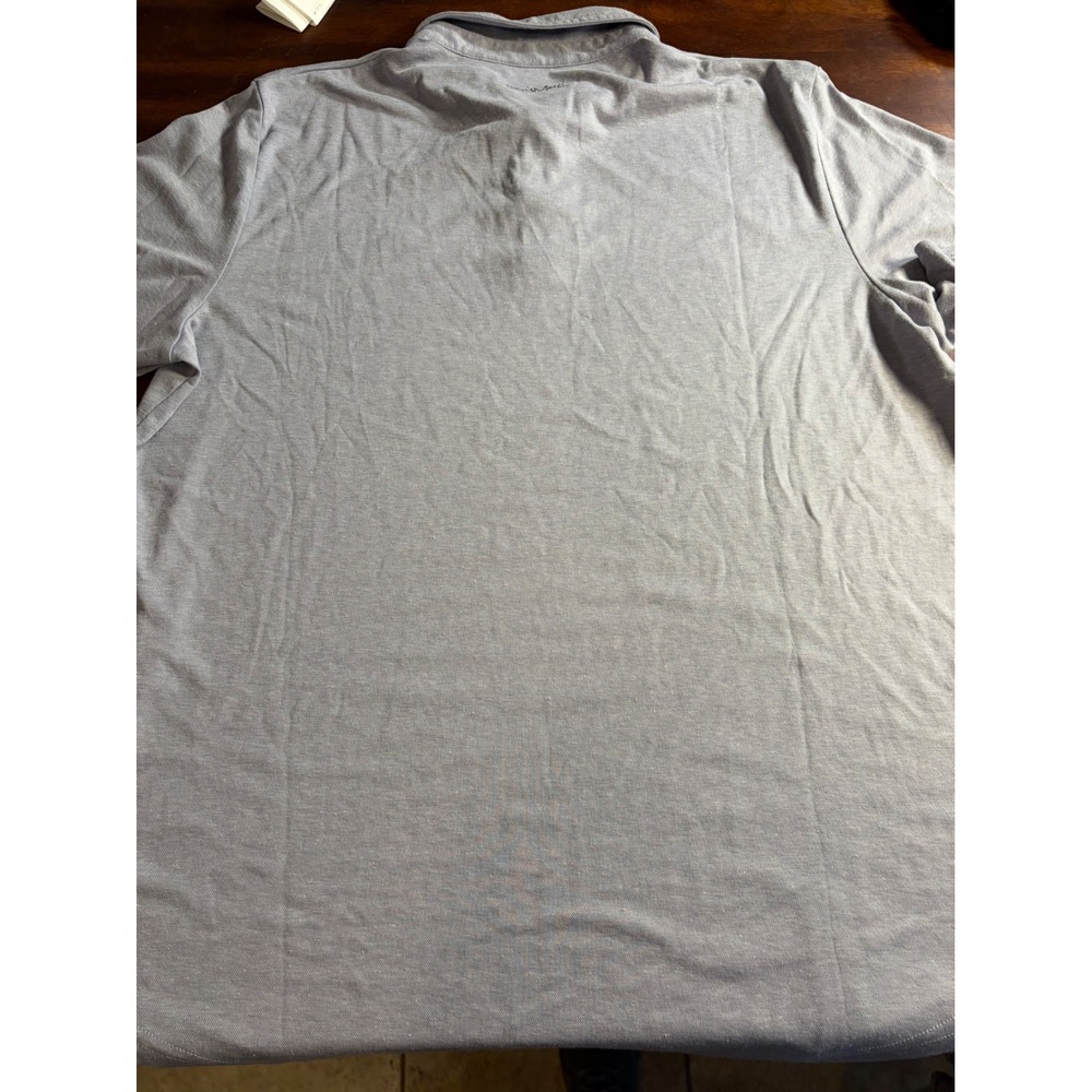 TravisMathew Mens XXL Gray Geometric Stripe Short Sleeve Golf Polo Shirt